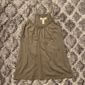 HOLLISTER green tank top with adjustable straps